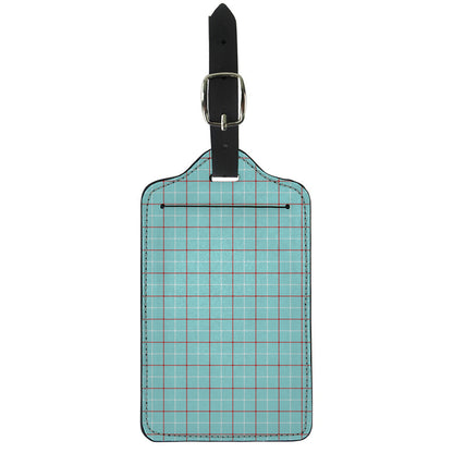 Blue White And Red Tattersall Print Luggage Tag