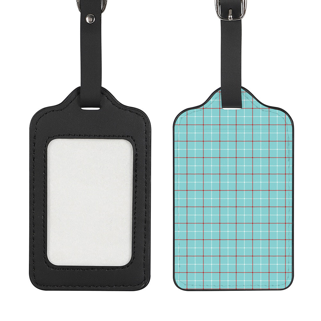 Blue White And Red Tattersall Print Luggage Tag