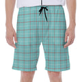 Blue White And Red Tattersall Print Men's Beach Shorts