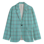 Blue White And Red Tattersall Print Men's Blazer