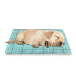 Blue White And Red Tattersall Print Pet Cooling Mat Cover
