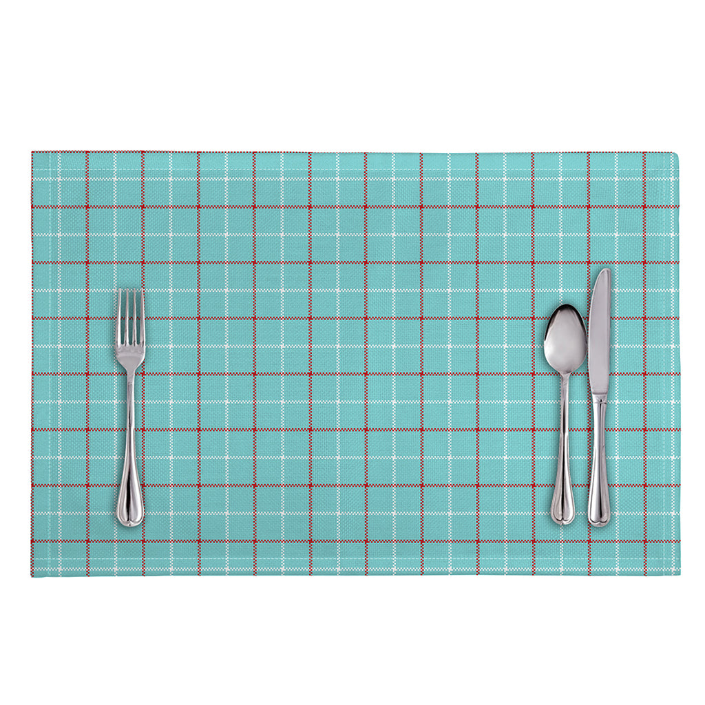 Blue White And Red Tattersall Print Placemat