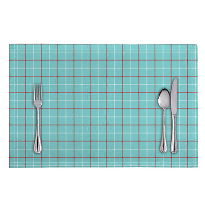Blue White And Red Tattersall Print Placemat