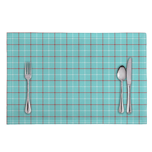 Blue White And Red Tattersall Print Placemat