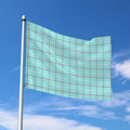Blue White And Red Tattersall Print Polyester Flag