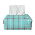 Blue White And Red Tattersall Print Rectangle Tissue Box Cover