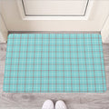 Blue White And Red Tattersall Print Rubber Doormat