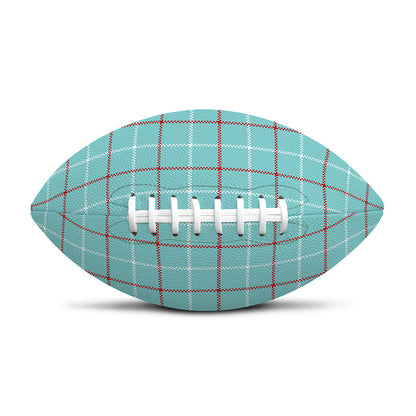 Blue White And Red Tattersall Print Rugby Ball