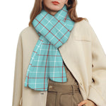 Blue White And Red Tattersall Print Scarf