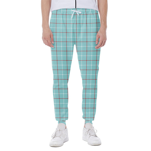 Blue White And Red Tattersall Print Scuba Joggers