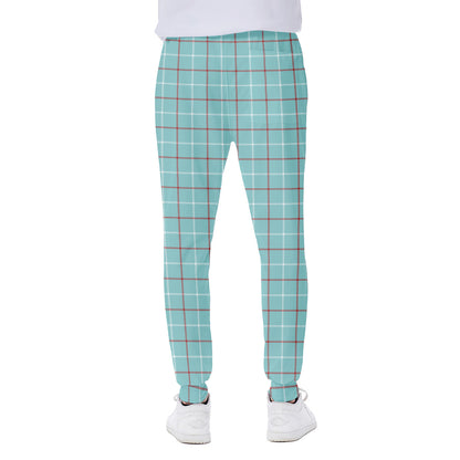 Blue White And Red Tattersall Print Scuba Joggers