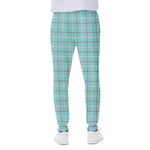 Blue White And Red Tattersall Print Scuba Joggers