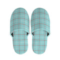 Blue White And Red Tattersall Print Slippers