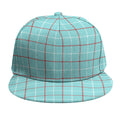 Blue White And Red Tattersall Print Snapback Cap