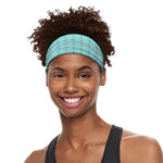 Blue White And Red Tattersall Print Sports Headband