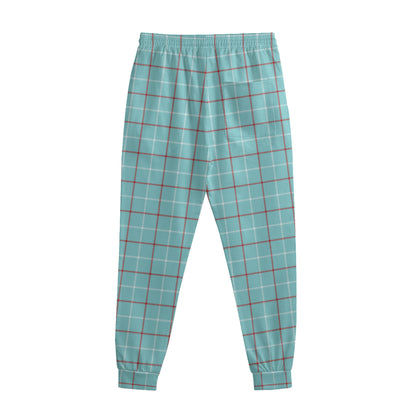 Blue White And Red Tattersall Print Sweatpants