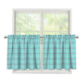 Blue White And Red Tattersall Print Tier Curtains