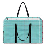 Blue White And Red Tattersall Print Utility Tote Bag