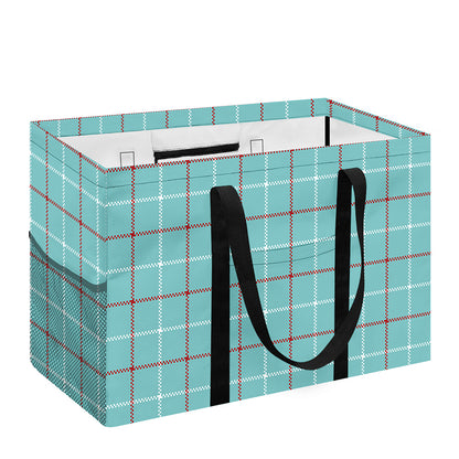 Blue White And Red Tattersall Print Utility Tote Bag