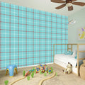 Blue White And Red Tattersall Print Wall Sticker