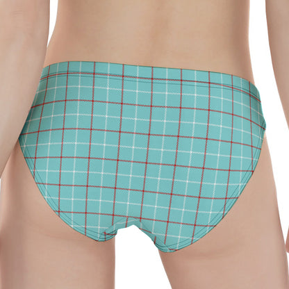 Blue White And Red Tattersall Print Women's Panties