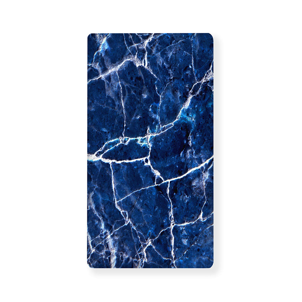 Blue White Marble Print Baby Crib Sheet