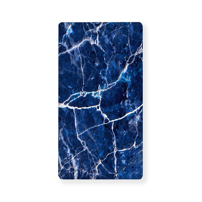 Blue White Marble Print Baby Crib Sheet