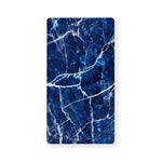 Blue White Marble Print Baby Crib Sheet