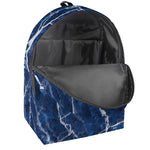 Blue White Marble Print Backpack