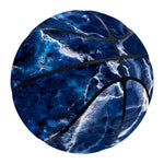 Blue White Marble Print Basketball