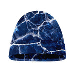 Blue White Marble Print Beanie
