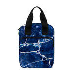Blue White Marble Print Bible Tote Bag