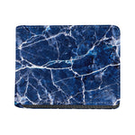 Blue White Marble Print Bifold Wallet