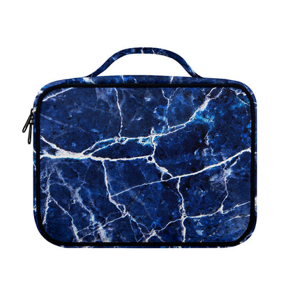 Blue White Marble Print Briefcase Bible Bag