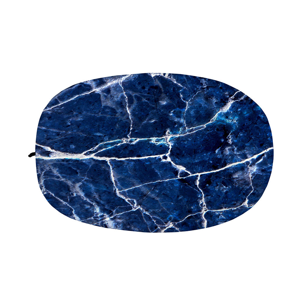 Blue White Marble Print Car Side Mirror Covers
