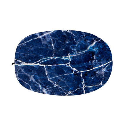 Blue White Marble Print Car Side Mirror Covers