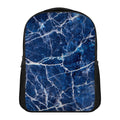 Blue White Marble Print Casual Backpack