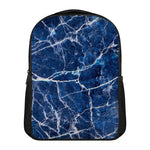 Blue White Marble Print Casual Backpack