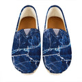 Blue White Marble Print Casual Shoes