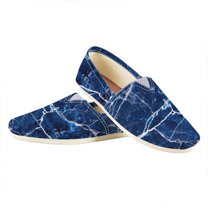 Blue White Marble Print Casual Shoes
