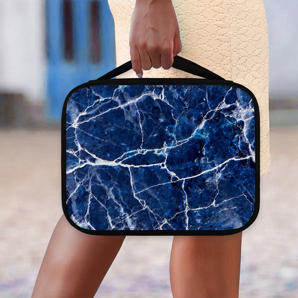 Blue White Marble Print Classic Bible Case