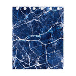 Blue White Marble Print Curtain