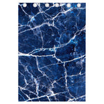 Blue White Marble Print Curtain