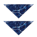 Blue White Marble Print Dog Bandana