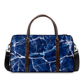 Blue White Marble Print Duffel Bag