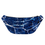 Blue White Marble Print Fanny Pack