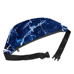 Blue White Marble Print Fanny Pack