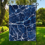 Blue White Marble Print Garden Flag