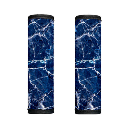 Blue White Marble Print Handle Covers