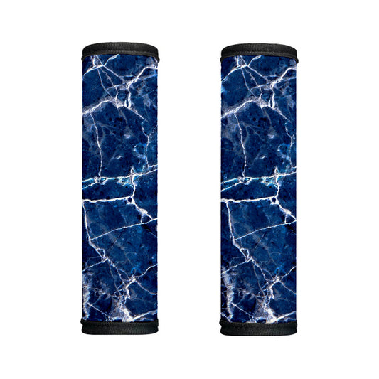 Blue White Marble Print Handle Covers
